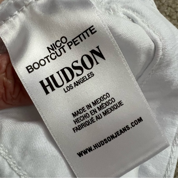 Hudson Women’s Nico Bootxut Petite Midrise Jean in White 2 - Picture 10 of 13